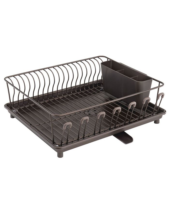 mDesign Large Kitchen Dish Drying Rack with Swivel Spout, 3 Pieces Macy's