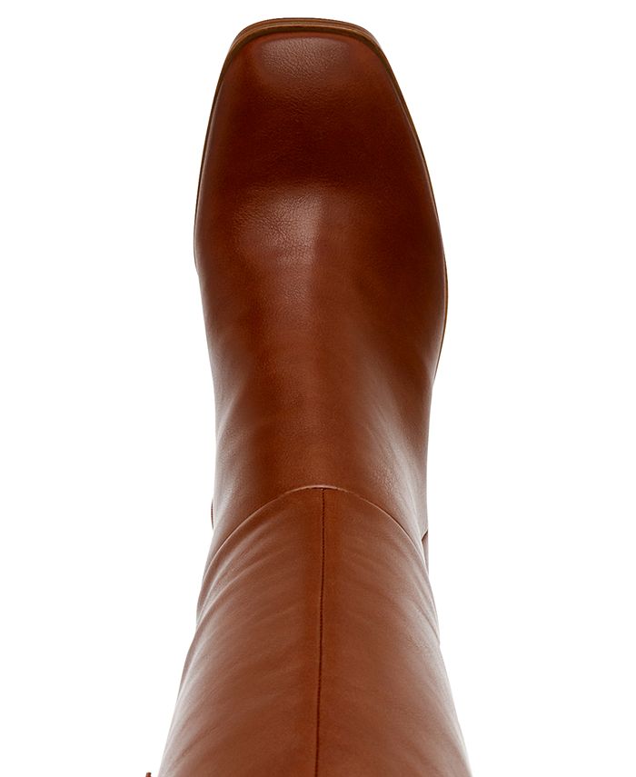 melrose ave women's vegan leather knee high block heel boots