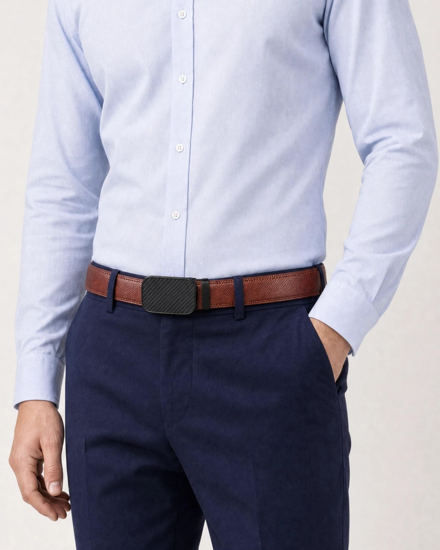 Men's Diagonal Weave Ratchet Belt