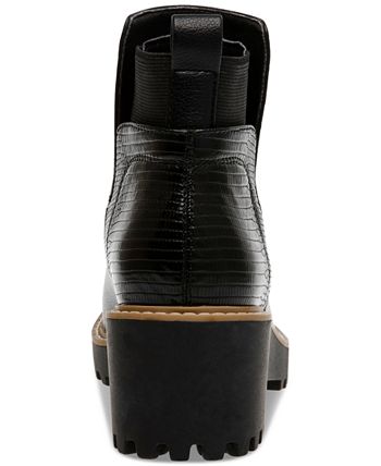 DV Dolce Vita Women's Rielle Ankle Boot - Lug Sole Bootie With Gore Detail