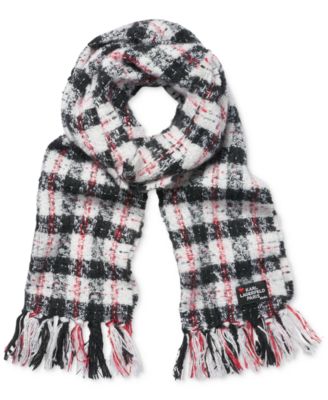 KARL LAGERFELD PARIS Women's Metallic Plaid Blanket Scarf Macy's