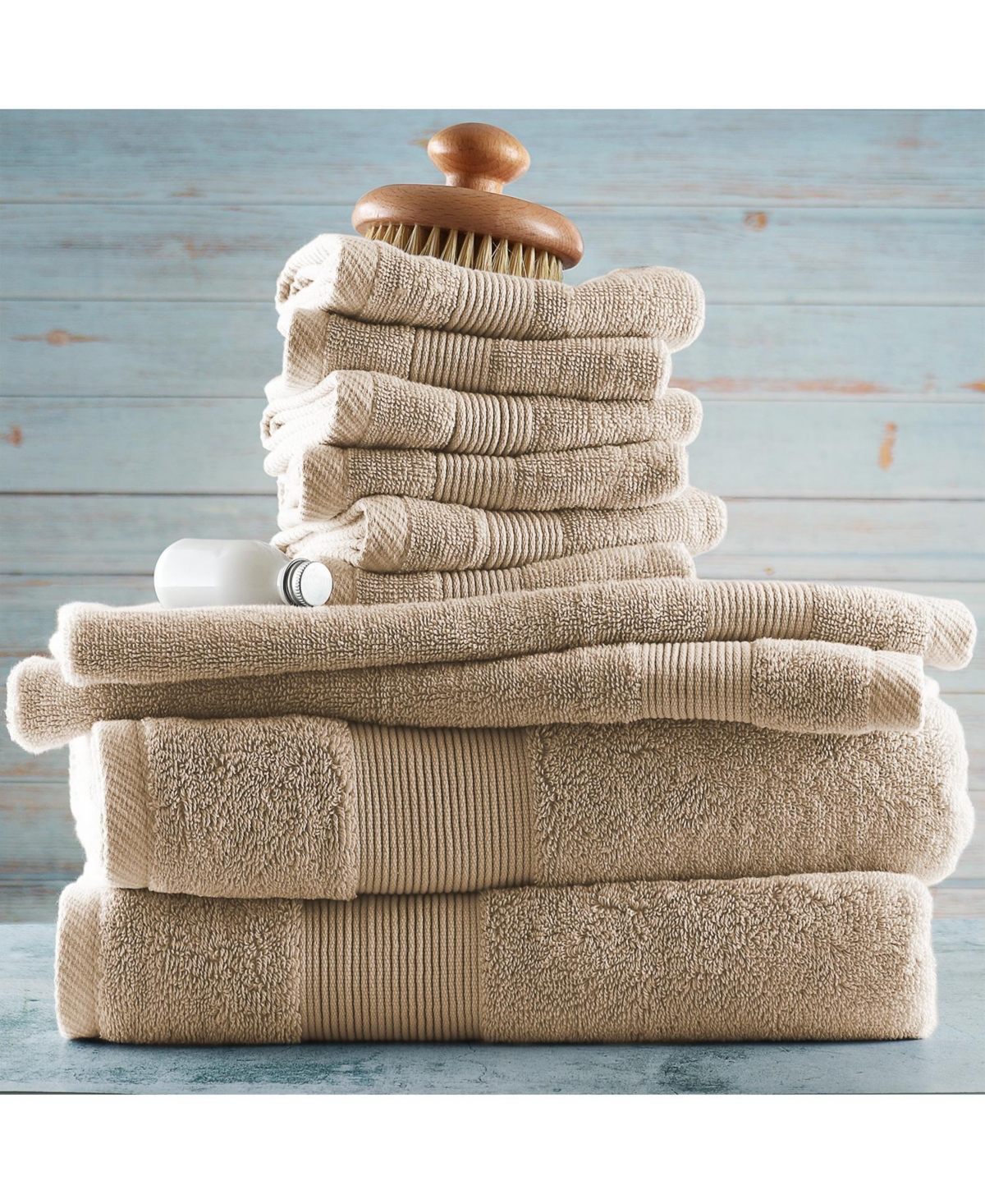 Luxury Soft 10-Piece Towel Set – 600 Gsm 100% Combed Cotton | 2 Bath Towels, Hand Towels & 6 Washcloths