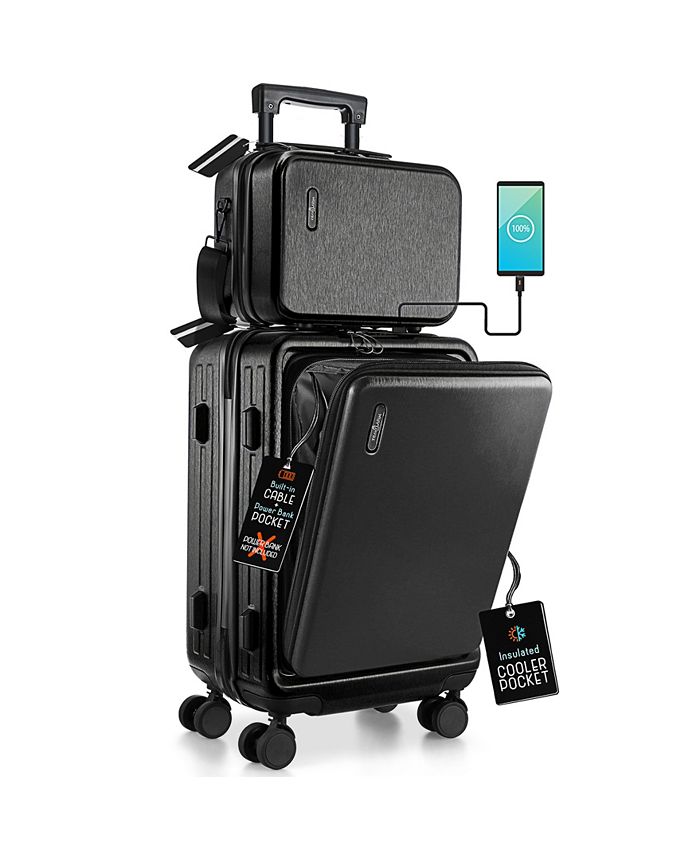 TravelArim 20 Hard Shell Lightweight Carry On Luggage Airline Approved  with Smart Organization and Attachable Cosmetic Case - Macy's