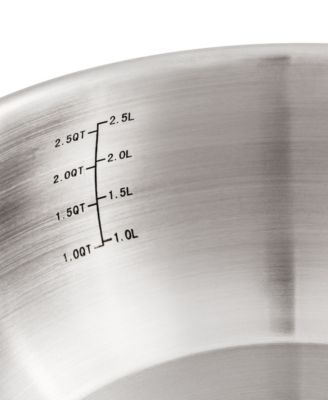 Belly 18/10 Stainless Steel 3.2 Quart Sauce Pan with Glass Lid