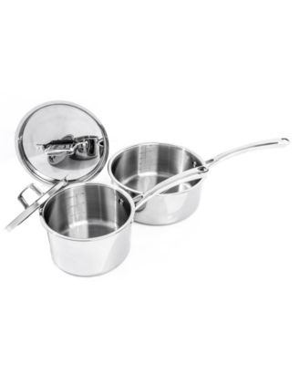 Professional 13pc Tri-Ply 18/10 Stainless Steel Cookware Set with SS Lids