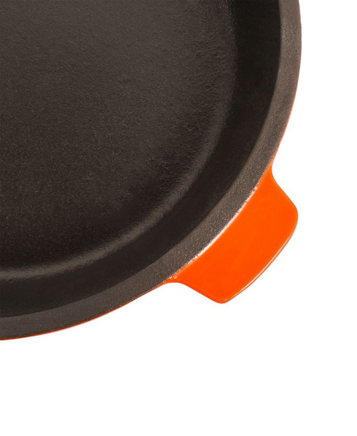 BergHOFF Neo Enameled Cast Iron 3 Piece 10" Fry Pan, 11" Grill Pan, and