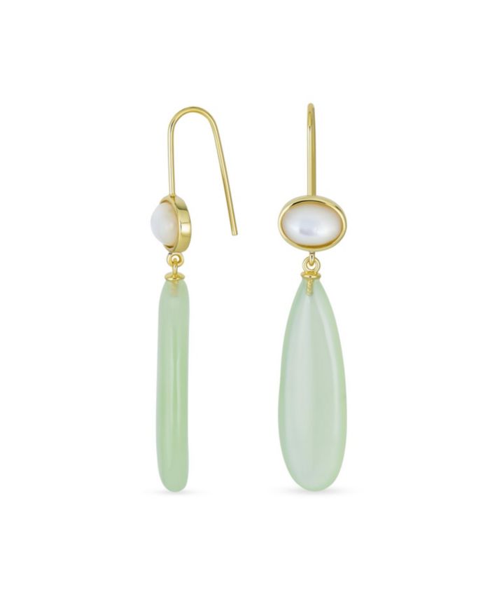Bling Jewelry Unique Geometric Oval Linear Long Shape Tear Drop Natural