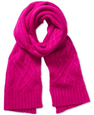 DKNY - Women's Studded Cable-Knit Scarf