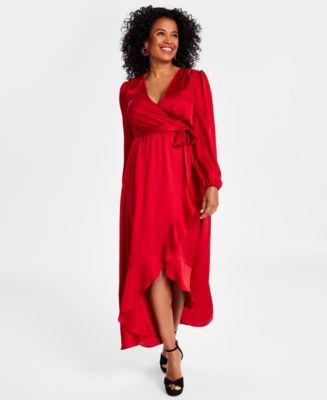 high low wrap dress