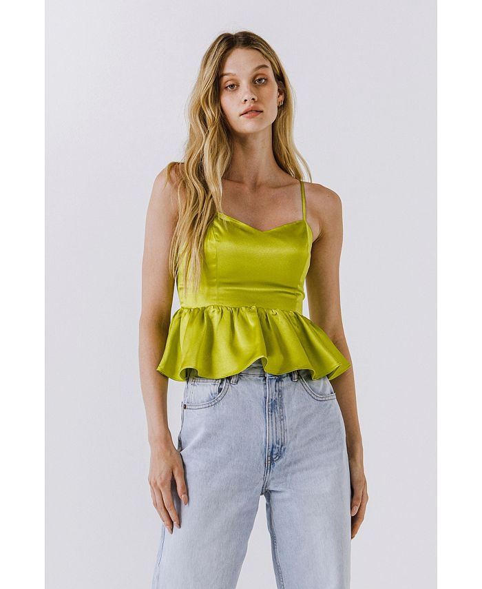 endless rose Women's Ruffled Hem Cami Top - Macy's