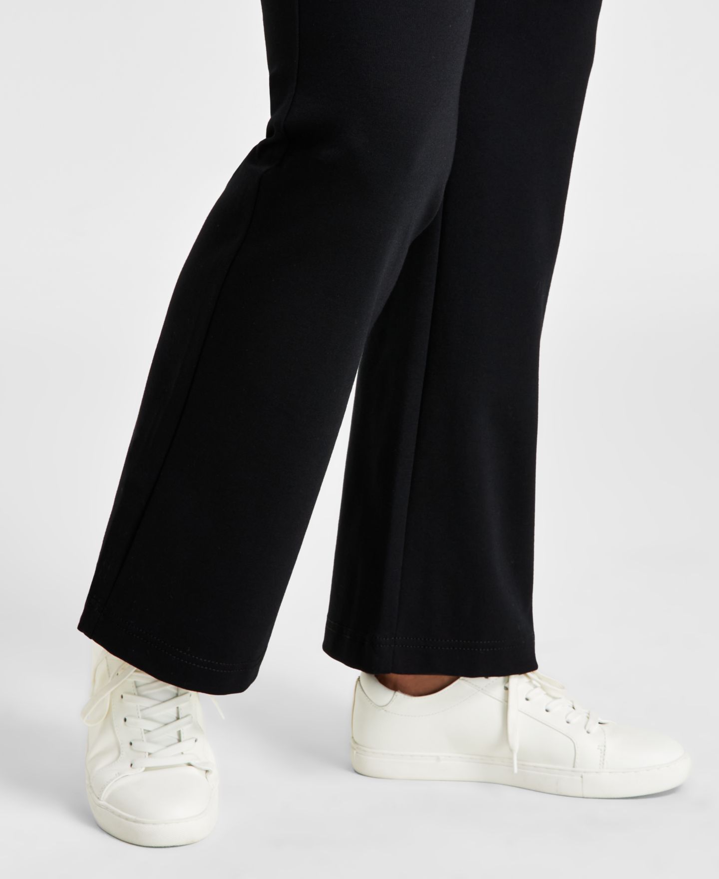 Женские брюки Style & Co Ponté-Knit Bootcut, цвет: Глубокий чёрный — фото 4