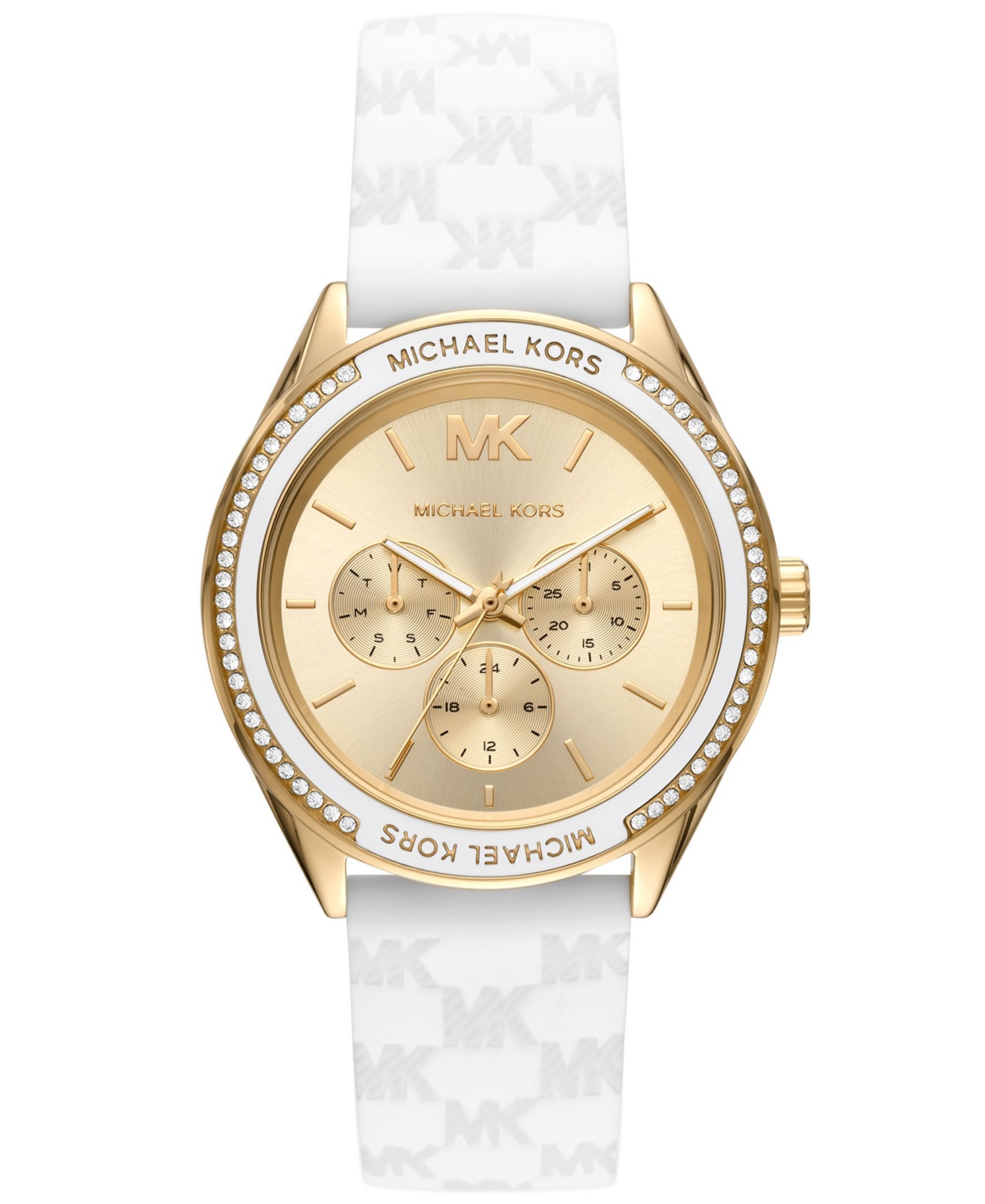 Michael Kors Women's Jessa Multifunction White Silicone Watch 40mm