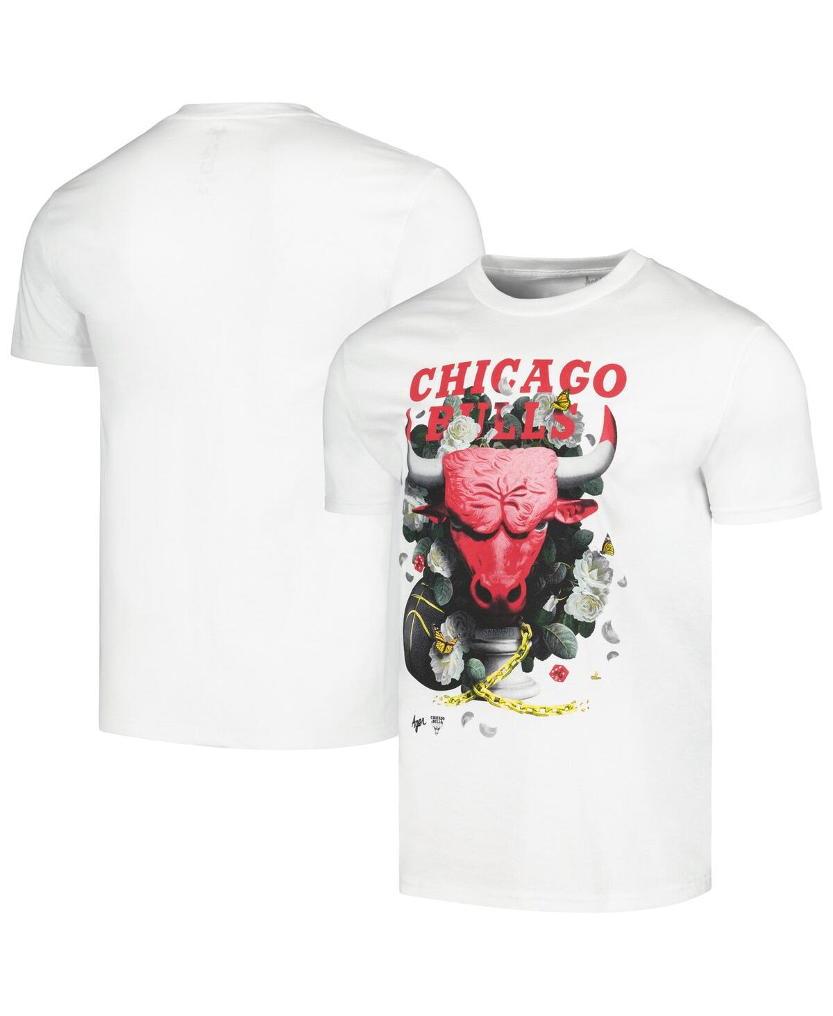 Shop Identify Artist Series Men's And Women's Nba X Kathy Agerâ White Chicago Bulls  T-shirt