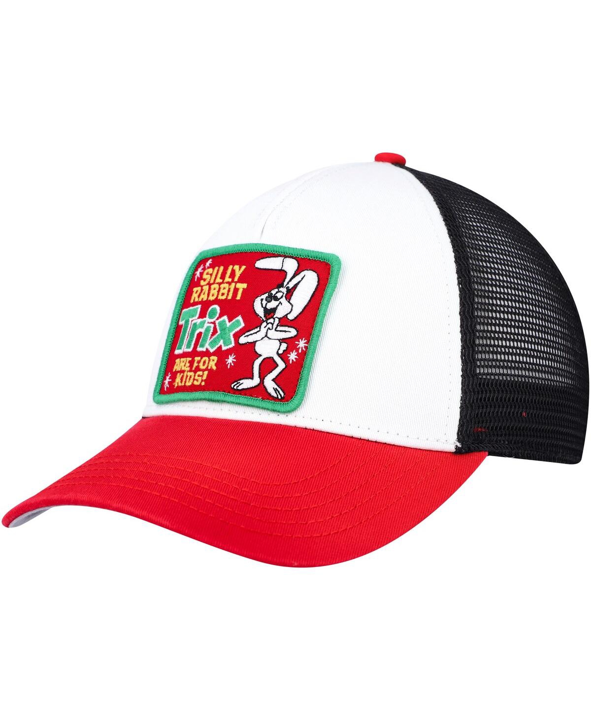 American Needle Men's  White, Black Trix Valin Trucker Snapback Hat