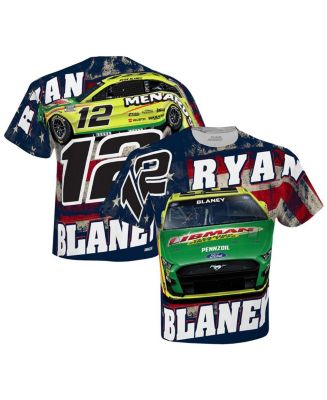 Men's Team Penske White Ryan Blaney Menards Sublimated Patriotic Total ...