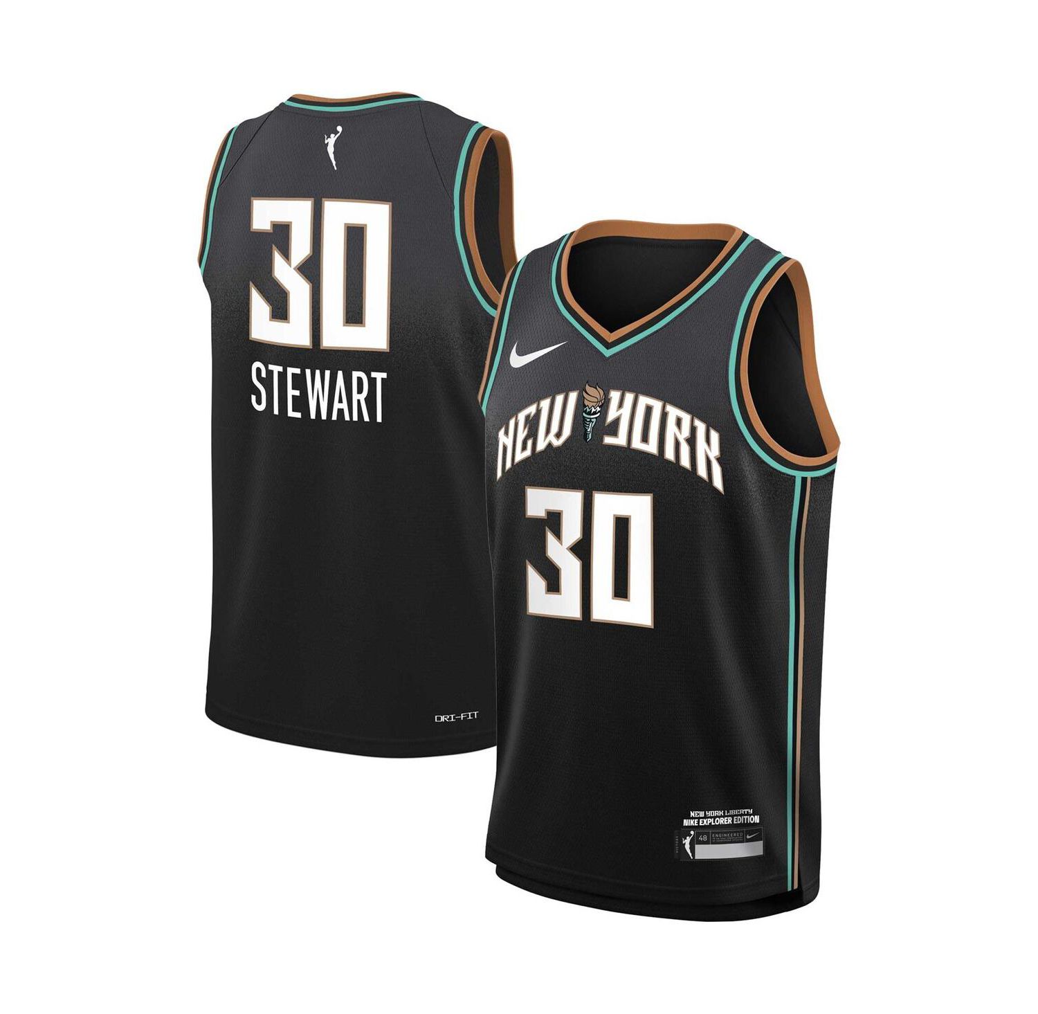 Big Boys and Girls Breanna Stewart Black New York Liberty Swingman Player Jersey - Explorer Edition