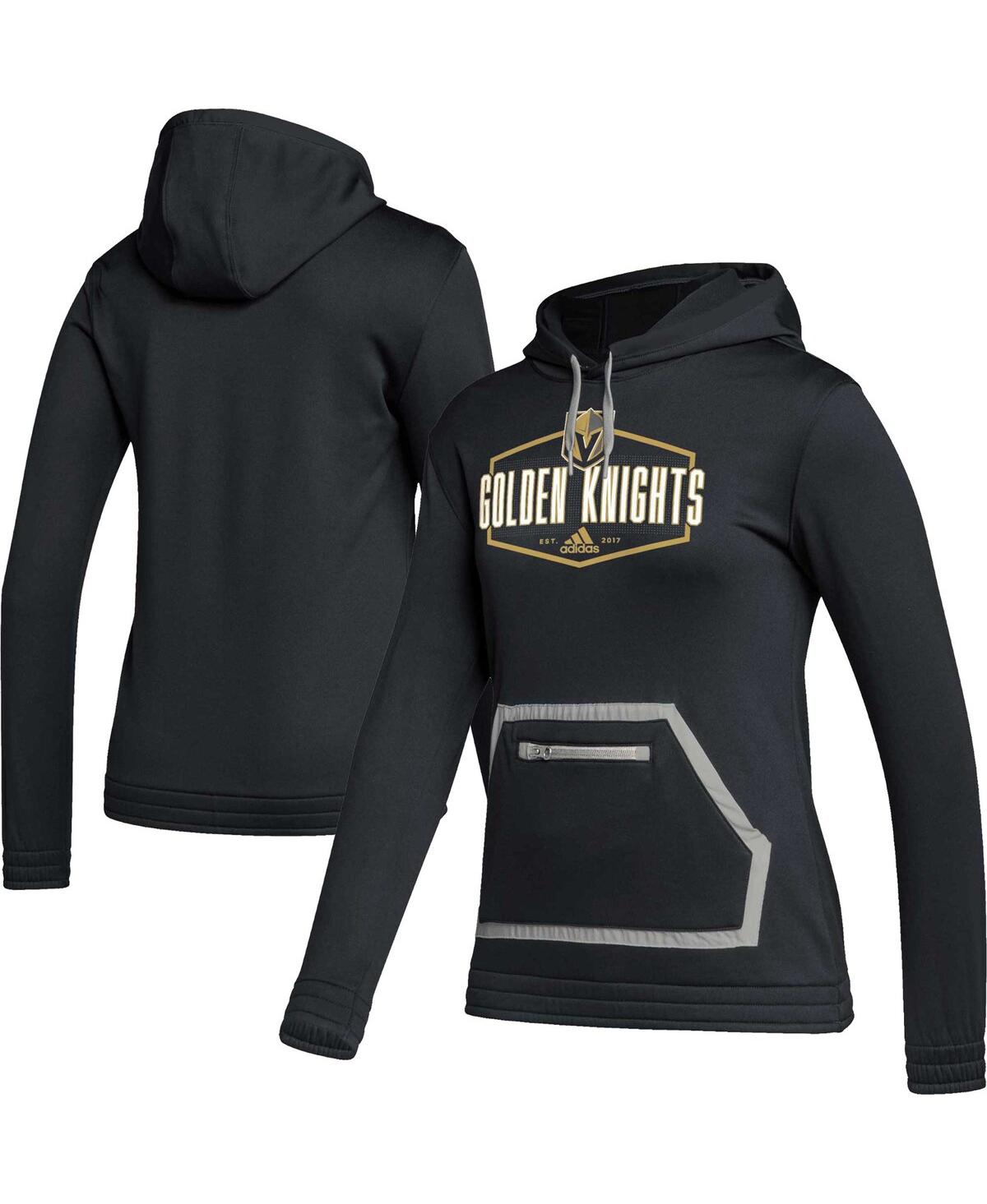 Women's adidas Black Vegas Golden Knights Team Pullover Hoodie - Black