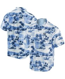 Men's Tommy Bahama Light Blue Texas Rangers Sport Harbor Island Hibiscus Short Sleeve Button-Up Shirt