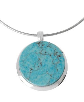 Turquoise Pendant Wire Necklace