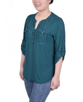 Women's Long Tab-Sleeve Top with Pockets