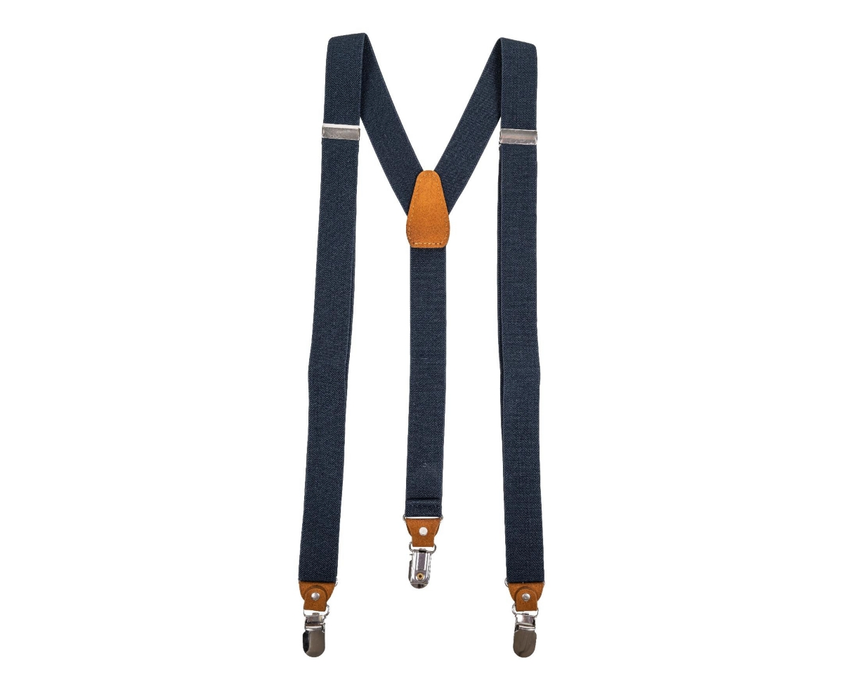 Men's Adjustable Suspenders - Black and White Stripe
