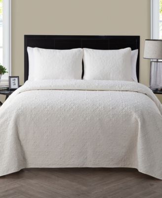 Vcny Home Caroline Embossed Quilt Sets In Taupe