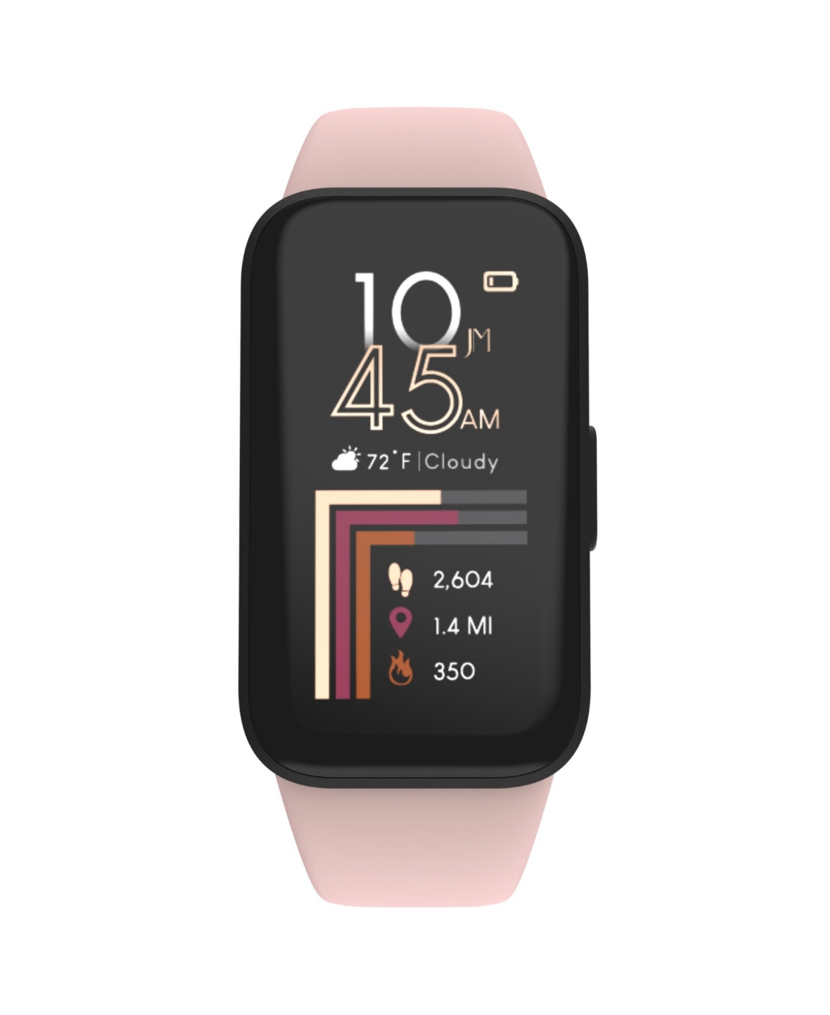 Unisex Jillian Michaels Silicone Strap Fitness Tracker Smartwatch 22.83mm - Merlot