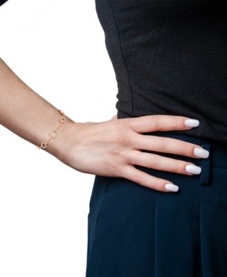 Diamond Circles Paperclip Link Bracelet (1/2 ct. t.w.) in 14k Gold, Created for Macy's