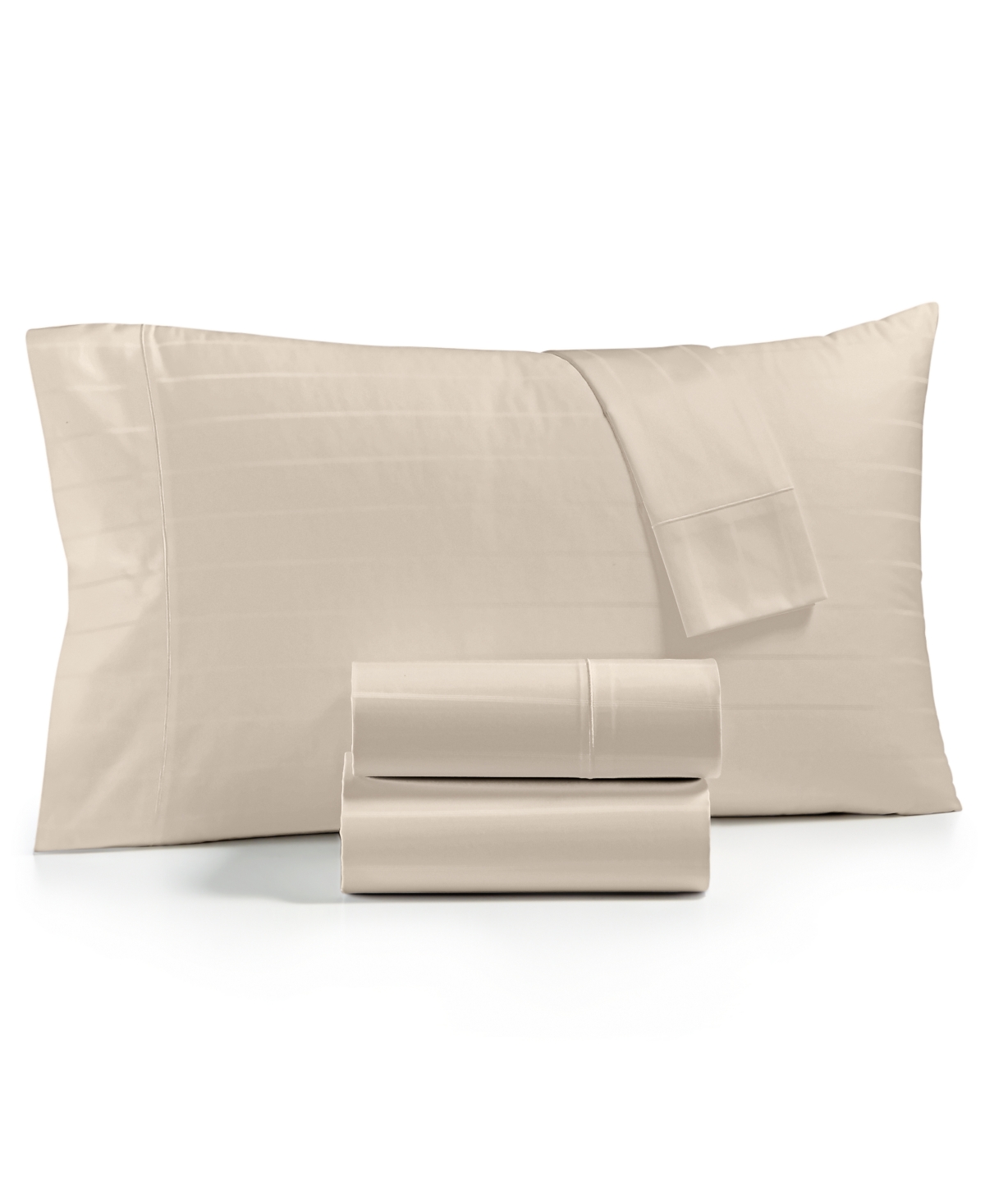  Charter Club Damask Solid 550 Thread Count Supima Cotton 4  Piece California King Sheet Set Parchment Beige : Home & Kitchen