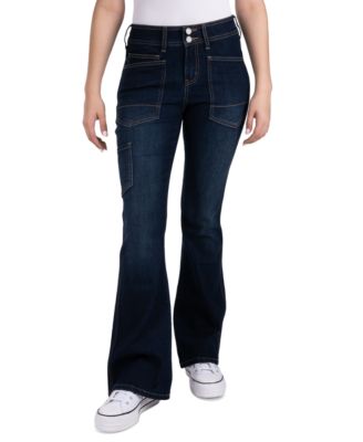 Indigo Rein Juniors' Mid-Rise Utility Flared Jeans Macy's