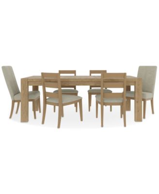 Davie Rectangular 7pc Dining Set (Table, 4 Ladder Side Chair & 2 Upholstered Chairs)