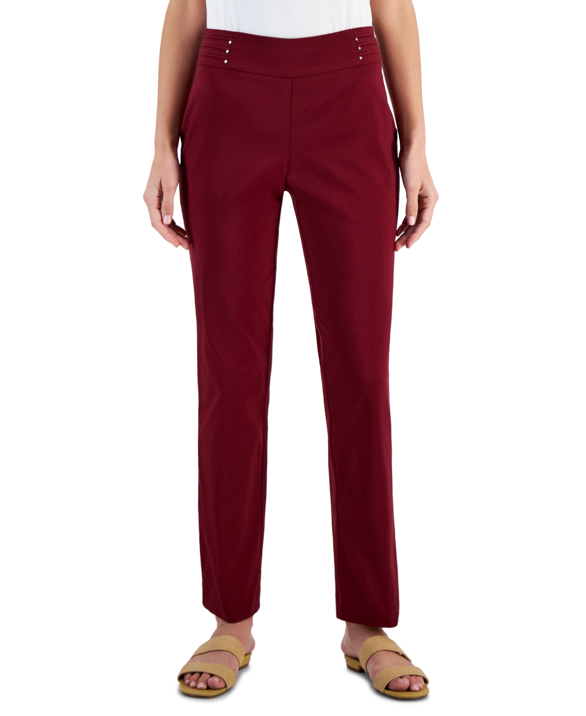 Jm Collection Studded Pull On Pants Petite Petite Short Created for Macy s Intrepid Blue Smart Closet