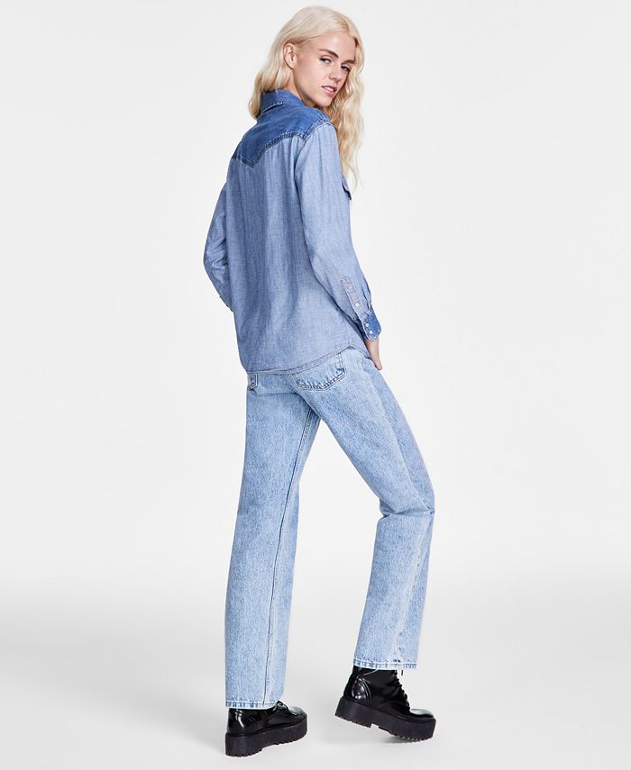 Levi's Women's Dylan Relaxed Oversized Western Shirt - Macy's