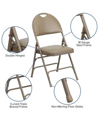 2 Pack Home & Office Easy-Carry Party Events Padded Folding Chair