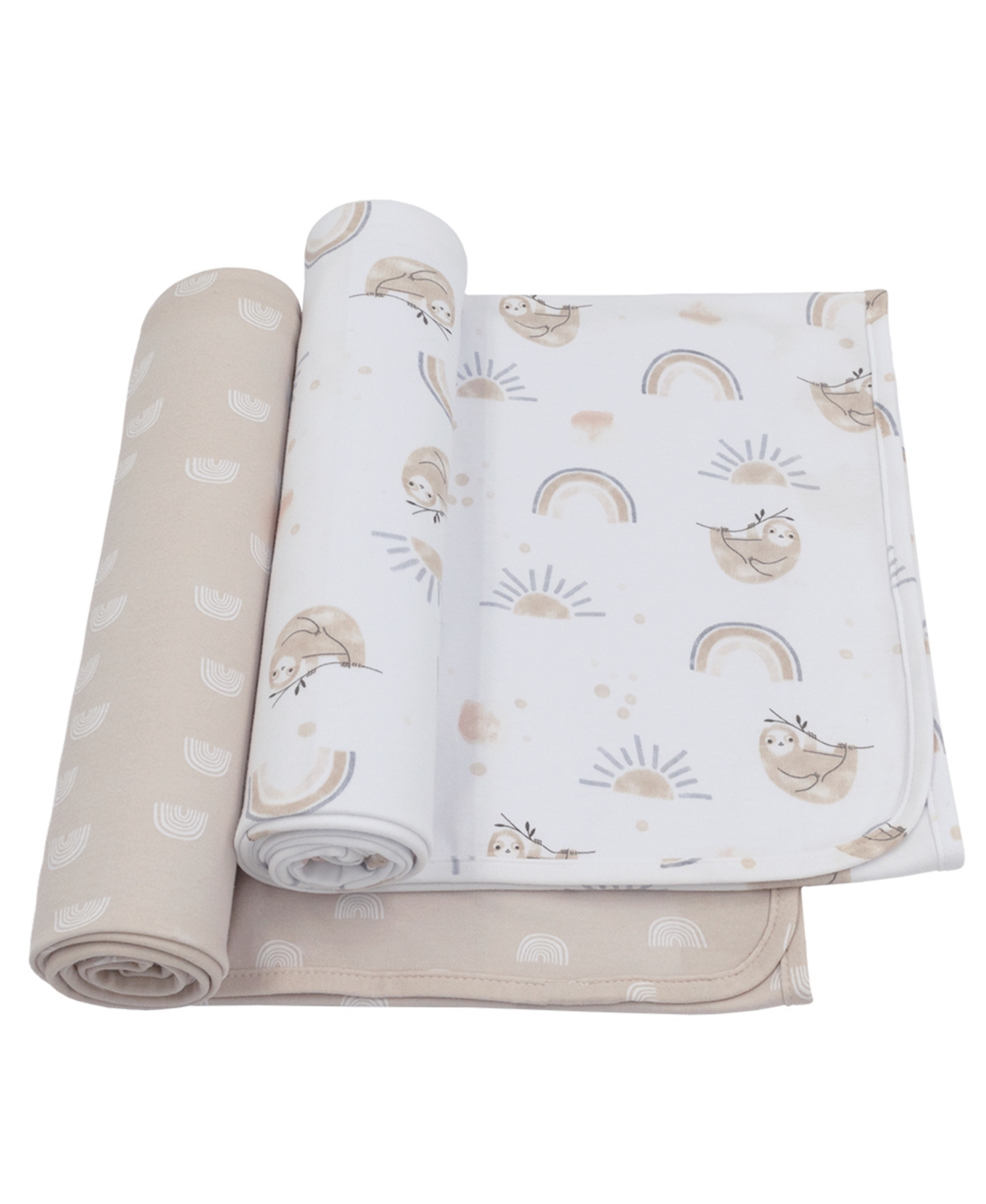 Living Textiles Baby Boys Or Baby Girls Cotton Jersey Swaddle Blankets, Pack Of 2 In Multicolor