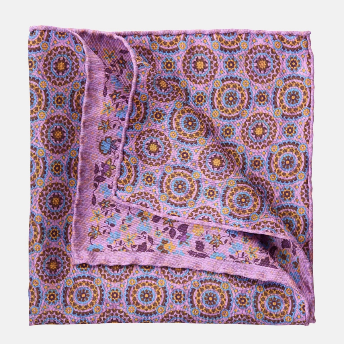 Men's Rimini - Large Silk Pocket Square for Men - Pink