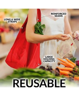 5 Pack 50 Pound Reusable Grocery Bags - Reusable Bags With Handles