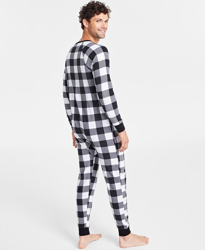 Family Pajamas Matching Men's Checkered One-Piece Pajamas, Created for ...