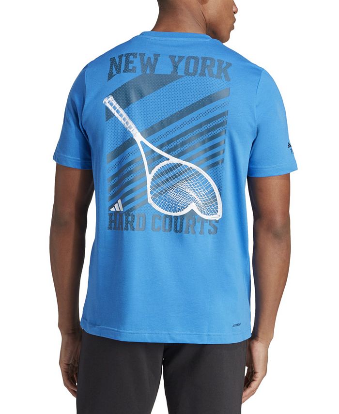 adidas Men's Hard Courts New York Short Sleeve Crewneck Tennis TShirt