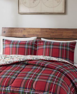 JLA Home Holiday Village 3-Pc. Comforter Set, Created for Macy's