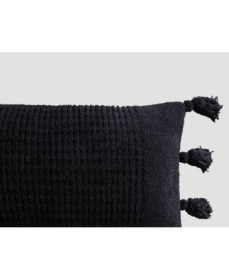 Braided Pom Pom Decorative Pillow, 14" x 36"