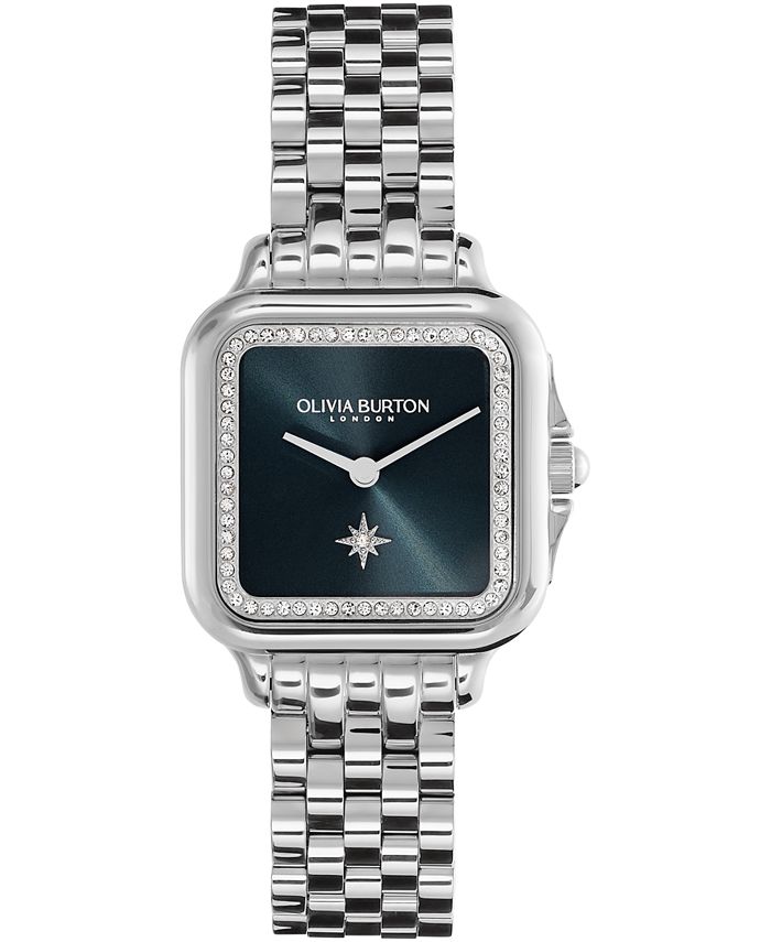 Olivia Burton Women s Soft Square Silver Tone Stainless Steel
