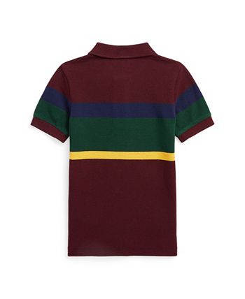 Ralph Lauren Baby Boys Striped Polo Shirt in Navy