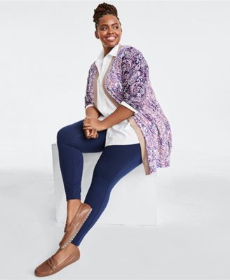 Women's Plus Size Starfish Mid Rise Knit Leggings