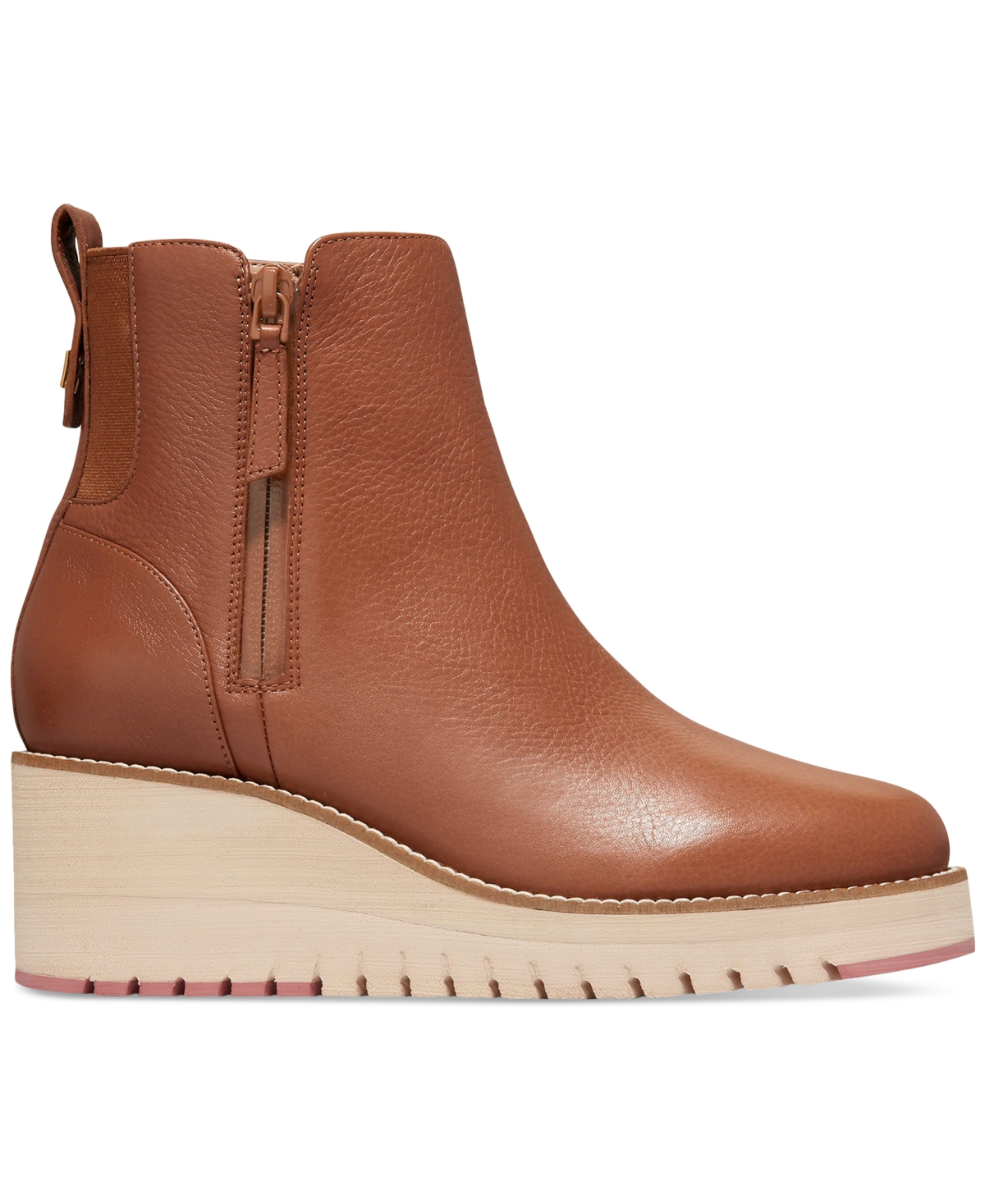 Cole Haan Women's Zerogrand City Wedge Side-Zip Booties - Ivory
