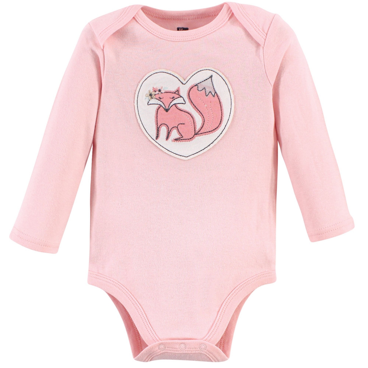 Hudson Baby Baby Girls Cotton Long-Sleeve Bodysuits 5pk,- Pink forest