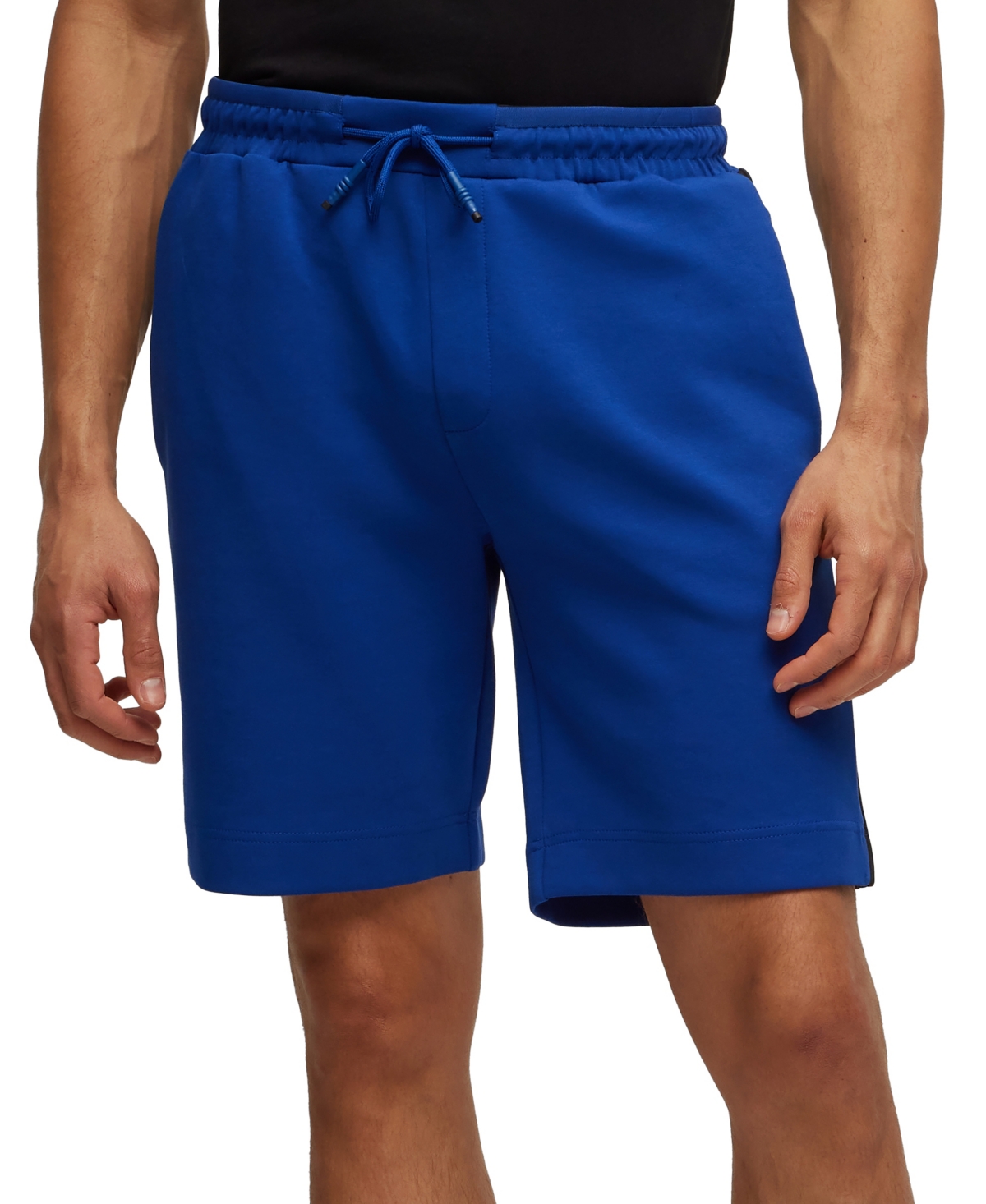 Hugo Boss Boss By  Men's Tape Trim Shorts In Bright Blue