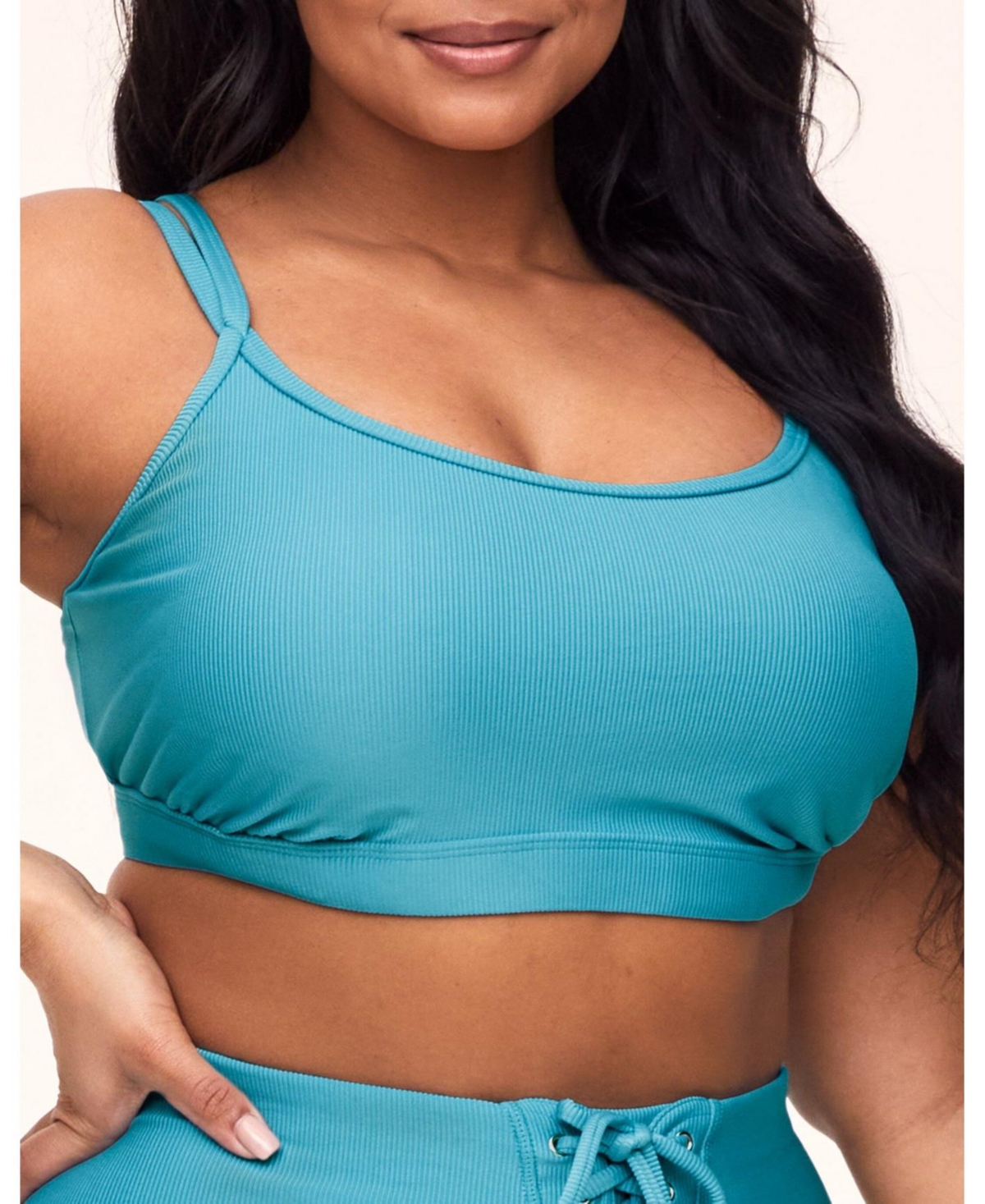 Adore Me Plus Size Remy Rib Bra Ribbed Sports Bra