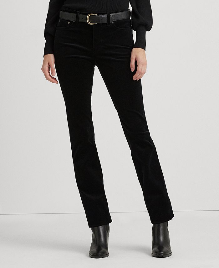 Ralph Lauren Women's Corduroy Mid Rise Straight Pant Brown Size
