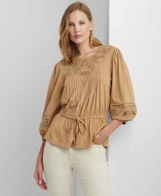 Ralph lauren peplum top hotsell